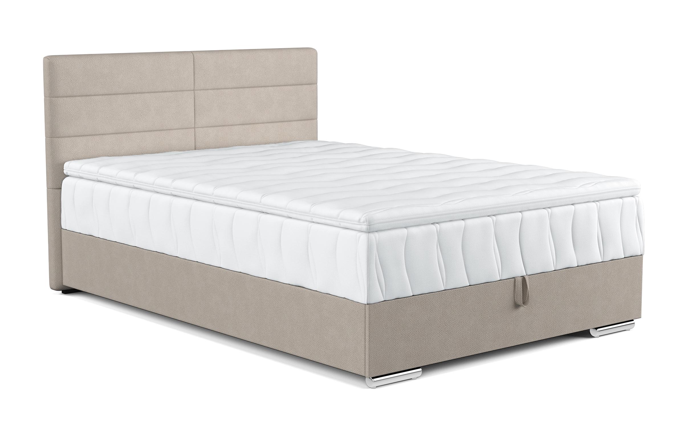 Vindi Boxspring franciaágy + felső matrac 120/200, bézs  5